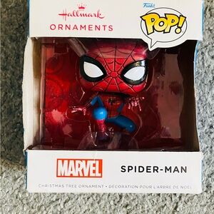 Funko Pop Marvel Spider-Man Ornament in Red and Blue